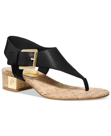 michael kors thong sandals black.